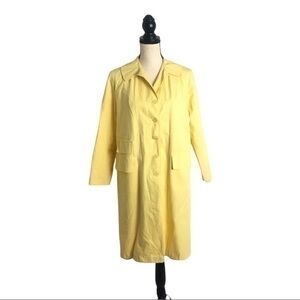 Vintage 70's Yellow Union Made Trench Coat Size M